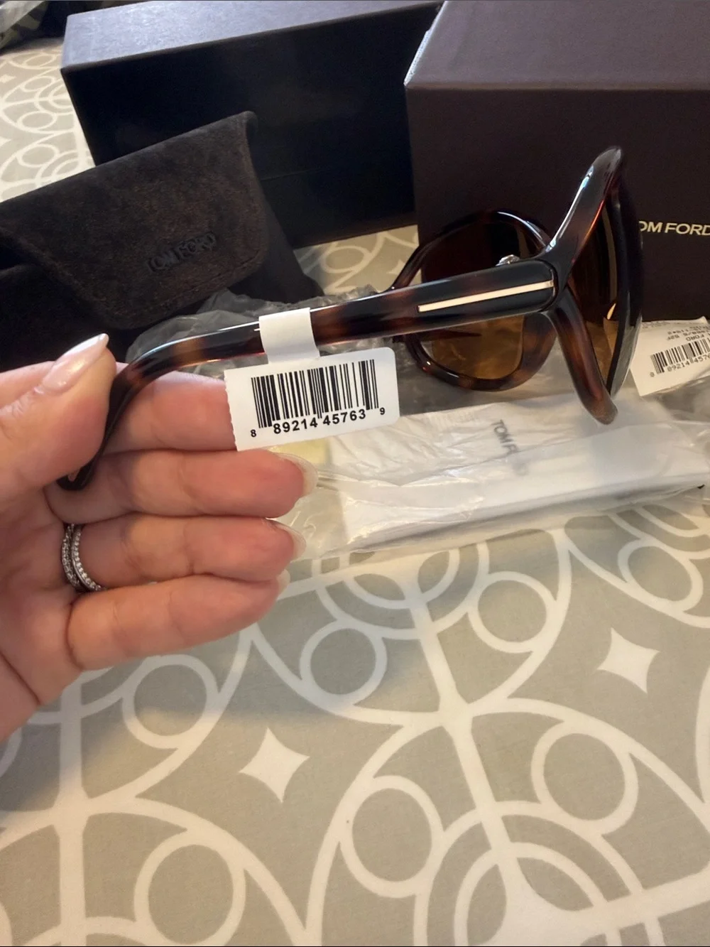 Full Set Tom Ford Women's Tortoiseshell Brown Gradient Oversized Sunglasses